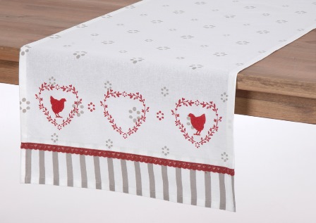 chemin de table poule amadeus decoration